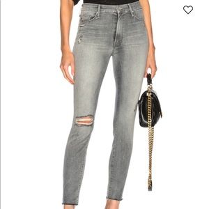 Mother Denim High Waisted Looker Ankle Fray